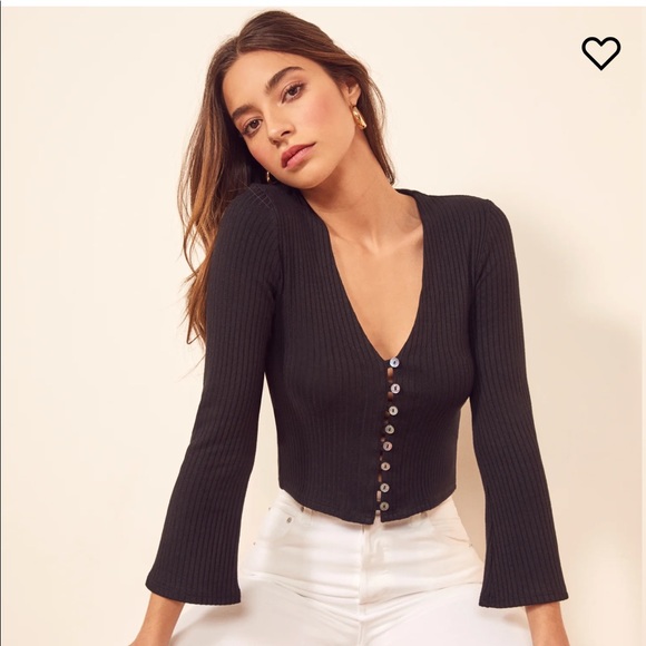 Reformation Tops - Reformation Gellar Top - Black